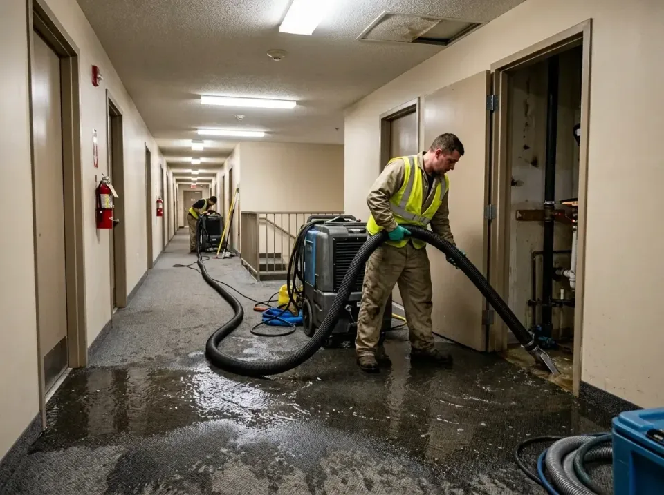 multi-unit-apartment-hallway-f-005 — frequently asked questions, Emergency Burst Pipe Water Extraction & Removal in Gramblin…